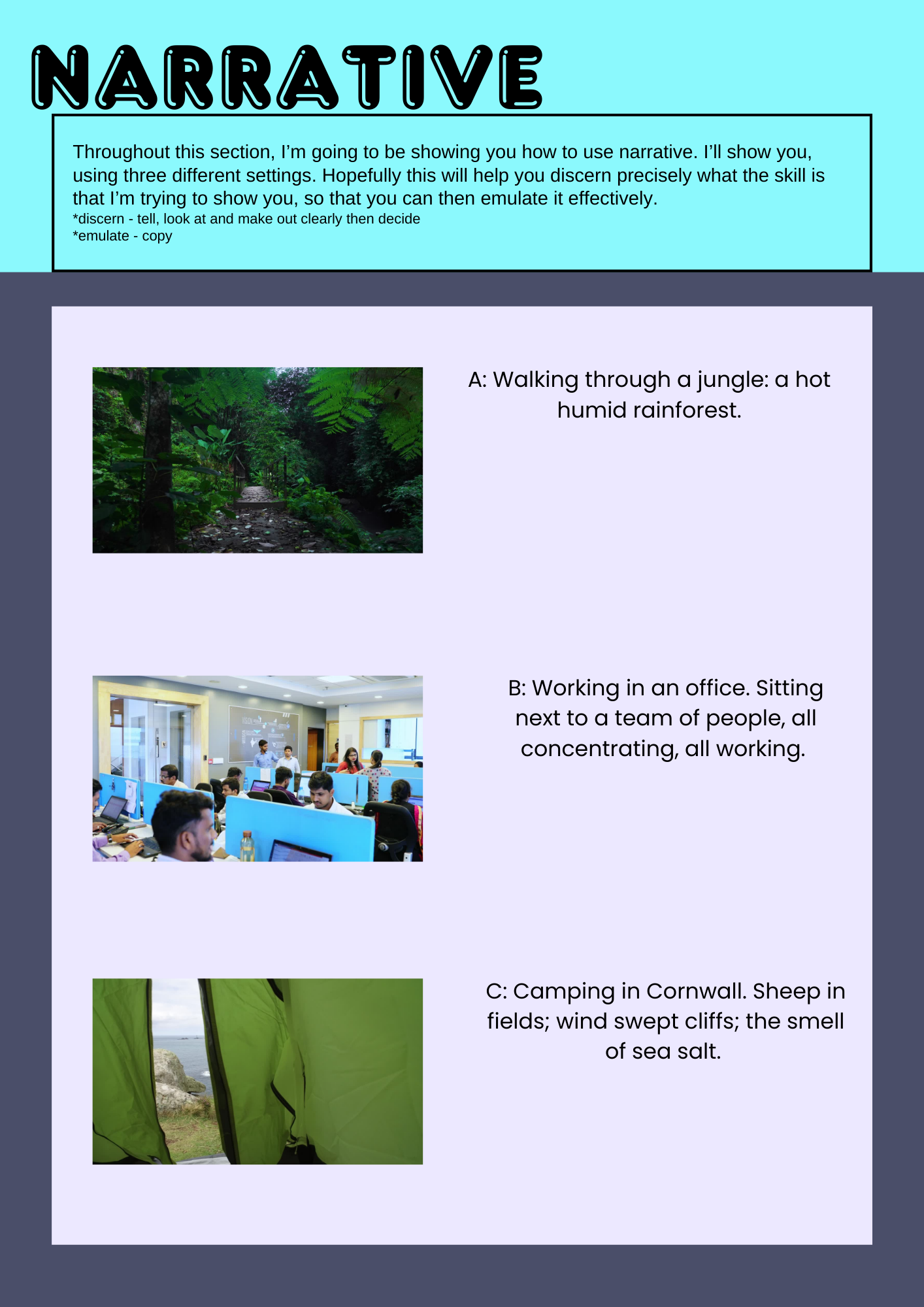 Narrative Writing Mini Guide - Higher