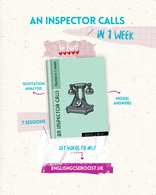Revise in 1 week: An Inspector Calls. (Physical Book)