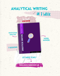 English Language Analytical Writing | Revise in 1 Week