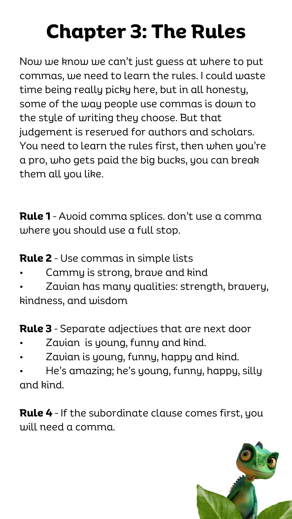 How to use commas and full stops. Free Sample.