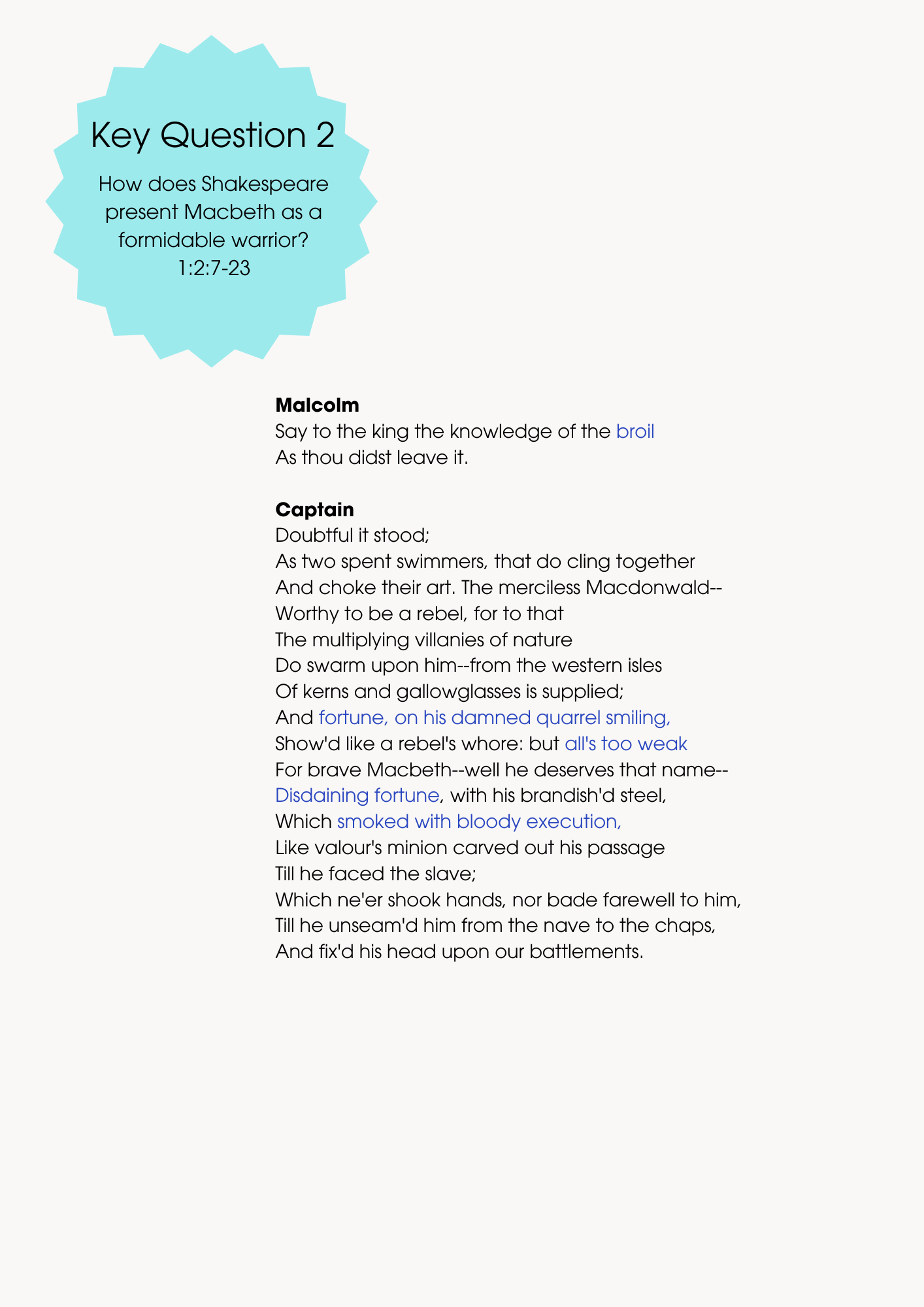 Macbeth - Study the extracts and key info.